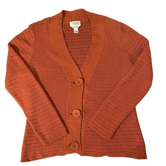 Talbots Sweaters - Talbots Coral Knit Cardigan, Medium